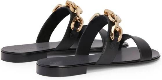 Giuseppe Zanotti Aubert sandalen met ketting Zwart