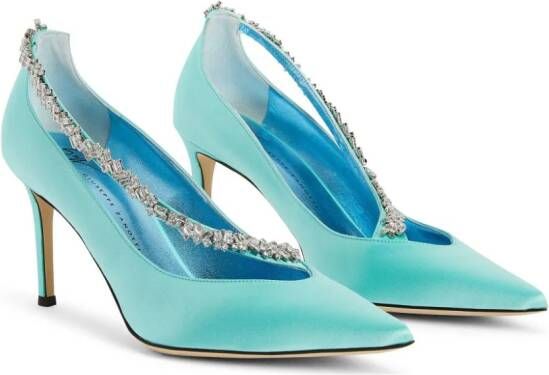 Giuseppe Zanotti Audace Crystal pumps met kristal Blauw