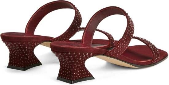 Giuseppe Zanotti Aude sandalen met stras Rood