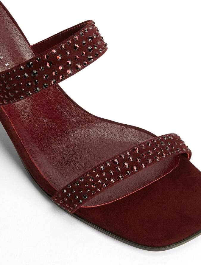 Giuseppe Zanotti Aude sandalen met stras Rood