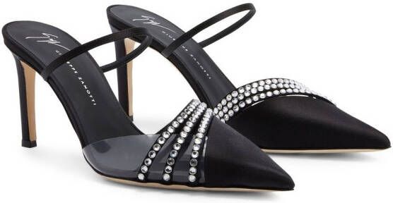 Giuseppe Zanotti Audrine satijnen pumps Zwart