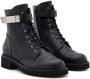 Giuseppe Zanotti Austin combat boots met logoplakkaat Zwart - Thumbnail 2
