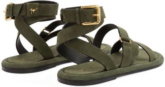 Giuseppe Zanotti Aymon sandalen met gesp Groen