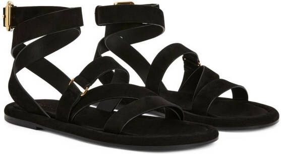 Giuseppe Zanotti Aymon sandalen met gesp Zwart