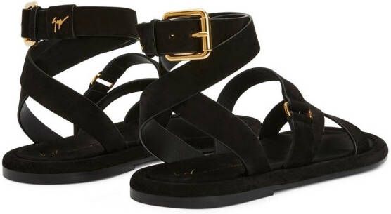 Giuseppe Zanotti Aymon sandalen met gesp Zwart