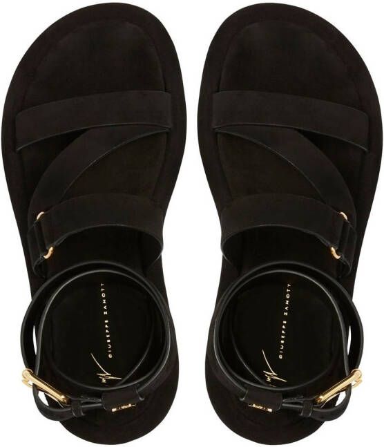 Giuseppe Zanotti Aymon sandalen met gesp Zwart