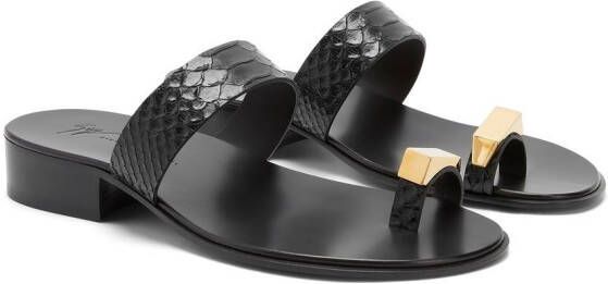 Giuseppe Zanotti Bardack sandalen met slangenhuid-effect Zwart