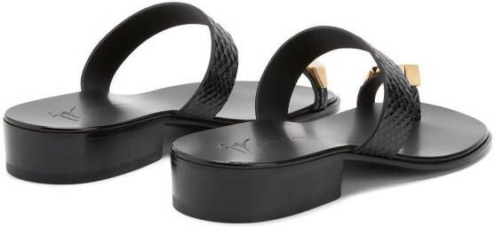Giuseppe Zanotti Bardack sandalen met slangenhuid-effect Zwart
