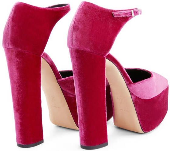 Giuseppe Zanotti Bebe fluwelen pumps Roze