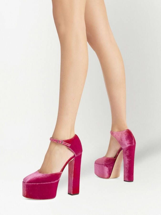 Giuseppe Zanotti Bebe fluwelen pumps Roze