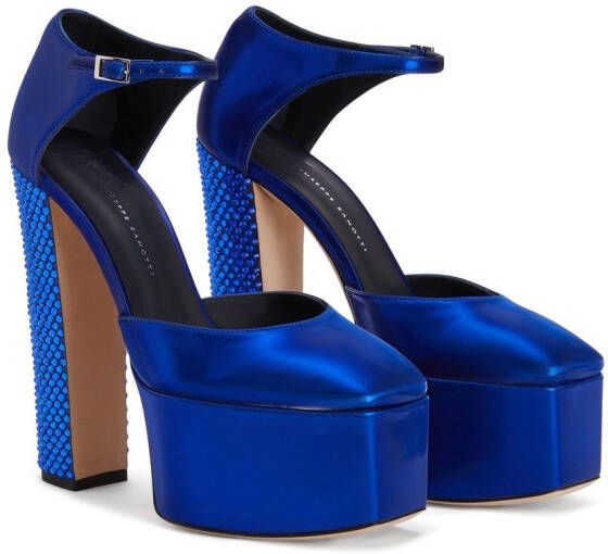 Giuseppe Zanotti Bebe Pixel pumps met plateauzool Blauw