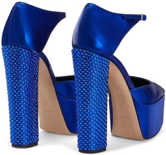 Giuseppe Zanotti Bebe Pixel pumps met plateauzool Blauw