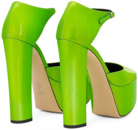 Giuseppe Zanotti Bebe pumps met plateauzool Groen