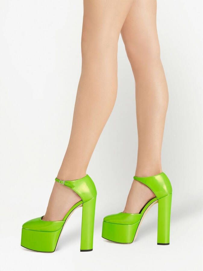 Giuseppe Zanotti Bebe pumps met plateauzool Groen