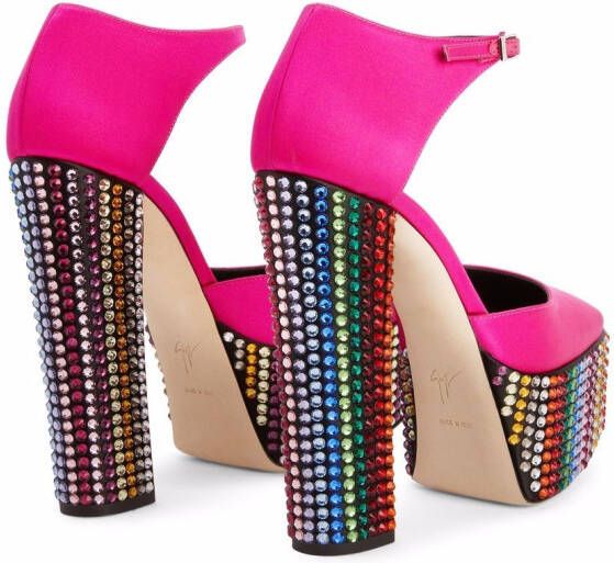 Giuseppe Zanotti Bebe sandalen met plateauzool Roze