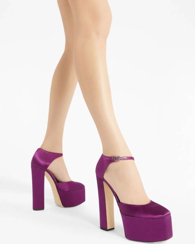 Giuseppe Zanotti Bebe satijnen pumps Paars