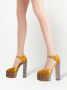 Giuseppe Zanotti Bebe Strass pumps met plateauzool Geel - Thumbnail 4