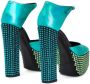 Giuseppe Zanotti Bebe Strass pumps met plateauzool Groen - Thumbnail 3