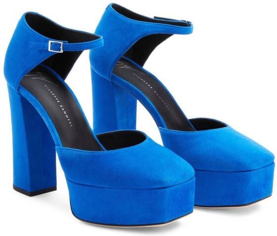 Giuseppe Zanotti Bebe suède pumps Blauw