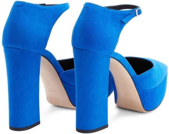 Giuseppe Zanotti Bebe suède pumps Blauw