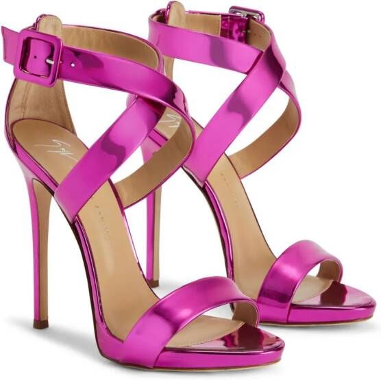 Giuseppe Zanotti Bella leren sandalen Roze