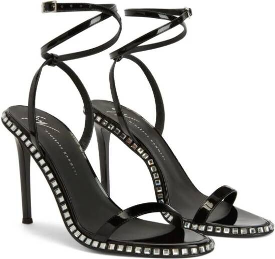 Giuseppe Zanotti Bellatriks sandalen met stras Zwart