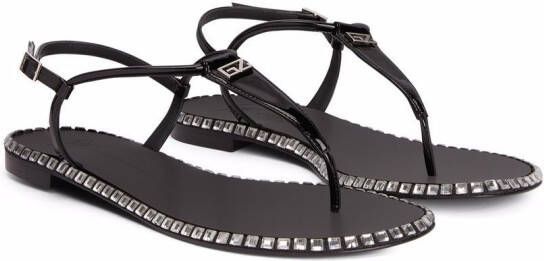 Giuseppe Zanotti Bellatriks T-bar sandalen met studs Zwart