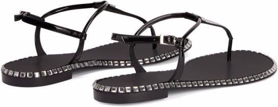 Giuseppe Zanotti Bellatriks T-bar sandalen met studs Zwart