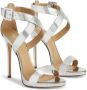 Giuseppe Zanotti Bellis leren sandalen Zilver - Thumbnail 2