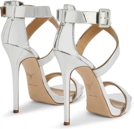 Giuseppe Zanotti Bellis leren sandalen Zilver