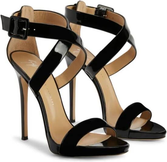 Giuseppe Zanotti Bellis leren sandalen Zwart