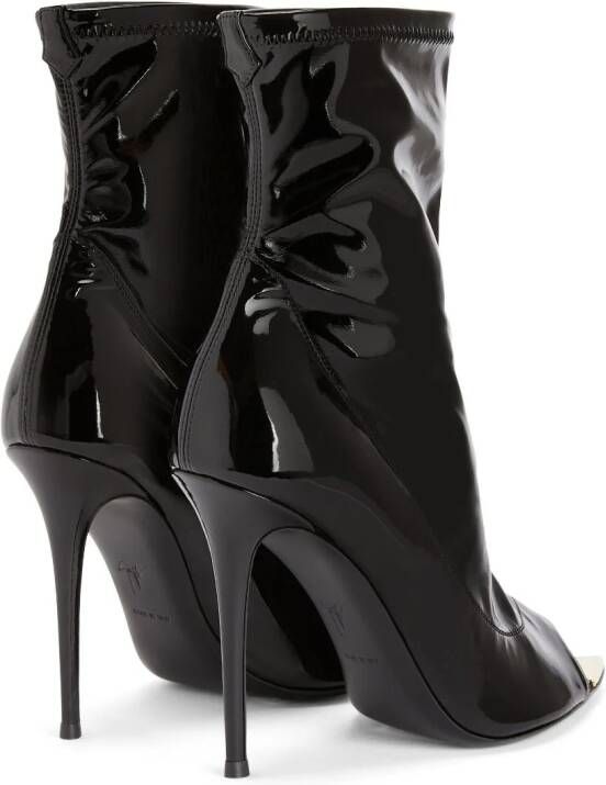 Giuseppe Zanotti Bette laarzen met open neus Zwart