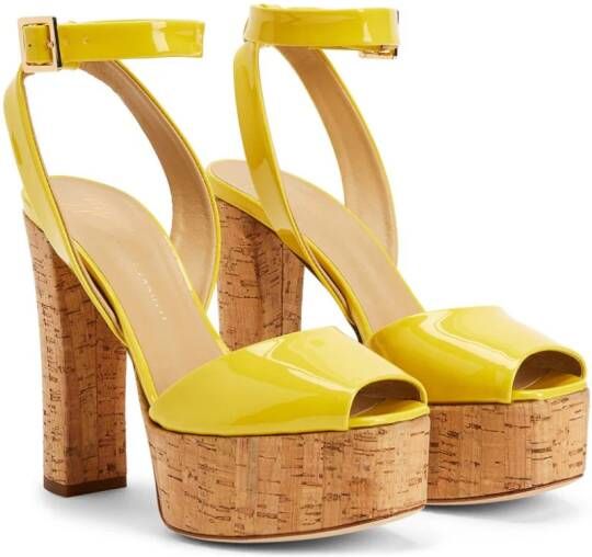 Giuseppe Zanotti New Betty sandalen met open neus Geel