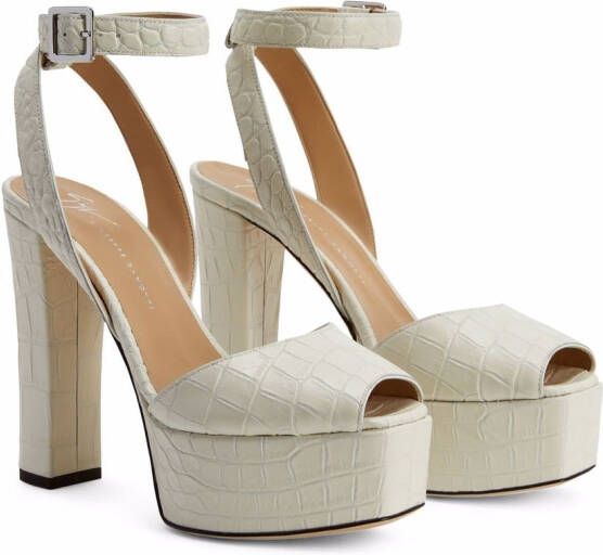 Giuseppe Zanotti Betty sandalen met plateauzool Beige