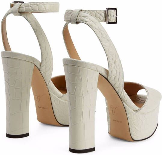 Giuseppe Zanotti Betty sandalen met plateauzool Beige