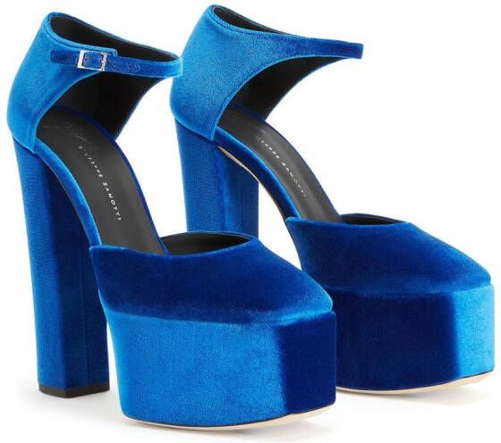 Giuseppe Zanotti Betty sandalen met plateauzool Blauw