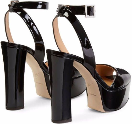 Giuseppe Zanotti Betty sandalen met plateauzool Zwart