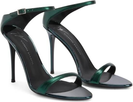 Giuseppe Zanotti Beverlee satijnen sandalen Groen