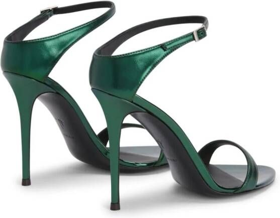 Giuseppe Zanotti Beverlee satijnen sandalen Groen