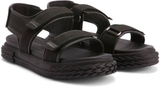 Giuseppe Zanotti Blabber Gummy sandalen met klittenband Zwart