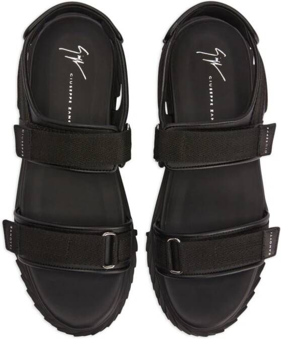 Giuseppe Zanotti Blabber Gummy sandalen met klittenband Zwart