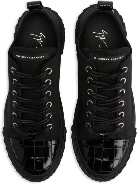 Giuseppe Zanotti Blabber leren sneakers Zwart