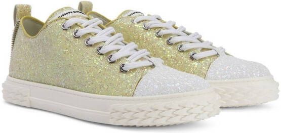 Giuseppe Zanotti Blabber sneakers met glitter Geel