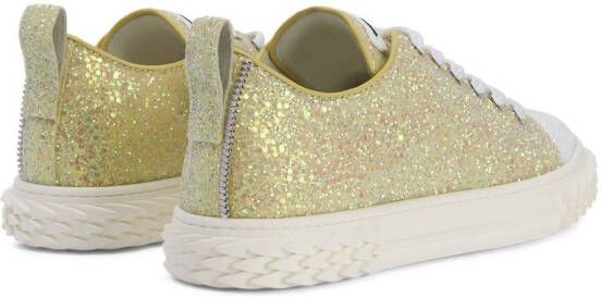 Giuseppe Zanotti Blabber sneakers met glitter Geel