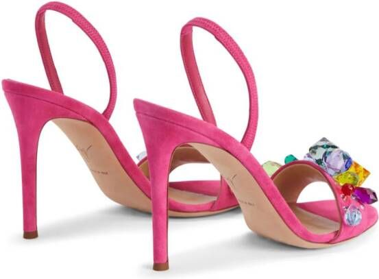 Giuseppe Zanotti Blinda suède sandalen Roze