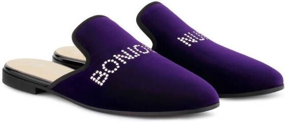 Giuseppe Zanotti Bonjour Nuit fluwelen loafers Paars