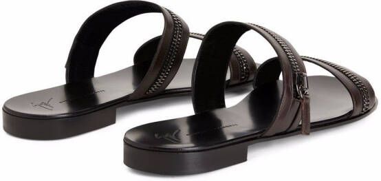 Giuseppe Zanotti Brad sandalen met ritsdetail Bruin