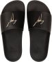 Giuseppe Zanotti Brett leren slippers Zwart - Thumbnail 4