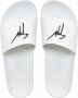 Giuseppe Zanotti Brett slippers met logo Wit - Thumbnail 4