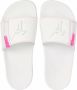 Giuseppe Zanotti Brett slippers met logo Wit - Thumbnail 4